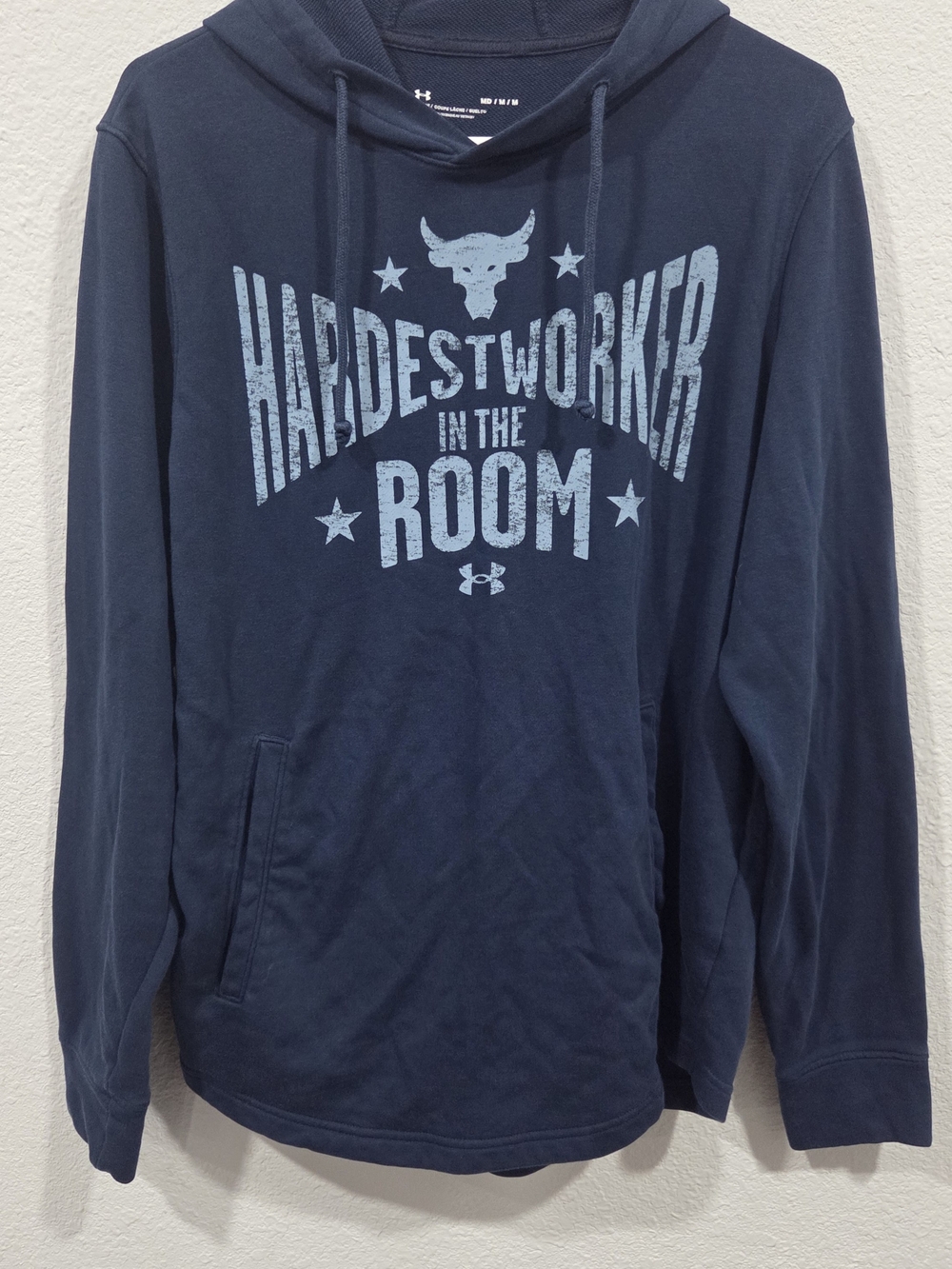 Under Armour Men’s Navy “Hardest Worker in the Room” Hooded Sweatshirt